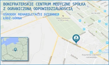 OŚRODEK REHABILITACJI DZIENNEJ - BONIFRATERSKIE CENTRUM MEDYCZNE SPÓŁKA Z OGRANICZONĄ ODPOWIEDZIALNOŚCIĄ - UL. KOSYNIERÓW GDYŃSKICH 61,  ŁÓDŹ-GÓRNA