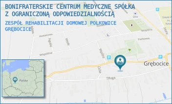 ZESPÓŁ REHABILITACJI DOMOWEJ POLKOWICE - BONIFRATERSKIE CENTRUM MEDYCZNE SPÓŁKA Z OGRANICZONĄ ODPOWIEDZIALNOŚCIĄ - UL. KOŚCIELNA 21,  GRĘBOCICE