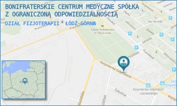 DZIAŁ FIZJOTERAPII - BONIFRATERSKIE CENTRUM MEDYCZNE SPÓŁKA Z OGRANICZONĄ ODPOWIEDZIALNOŚCIĄ - UL. KOSYNIERÓW GDYŃSKICH 61,  ŁÓDŹ-GÓRNA