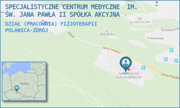 DZIAŁ (PRACOWNIA) FIZJOTERAPII - SPECJALISTYCZNE CENTRUM MEDYCZNE  IM. ŚW. JANA PAWŁA II SPÓŁKA AKCYJNA - UL. JANA PAWŁA II 2,  POLANICA-ZDRÓJ