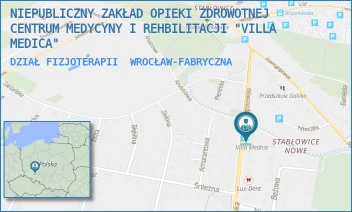 DZIAŁ FIZJOTERAPII - NIEPUBLICZNY ZAKŁAD OPIEKI ZDROWOTNEJ CENTRUM MEDYCYNY I REHBILITACJI "VILLA MEDICA" - UL. BOGUSZOWSKA 61A,  WROCŁAW-FABRYCZNA