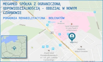 PORADNIA REHABILITACYJNA - MEGAMED SPÓŁKA Z OGRANICZONĄ ODPOWIEDZIALNOŚCIĄ - ODDZIAŁ W NOWYM CZARNOWIE - UL. CZAPLINIECKA 93/95,  BEŁCHATÓW