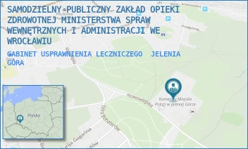GABINET USPRAWNIENIA LECZNICZEGO - SAMODZIELNY PUBLICZNY ZAKŁAD OPIEKI ZDROWOTNEJ MINISTERSTWA SPRAW WEWNĘTRZNYCH I ADMINISTRACJI WE WROCŁAWIU - UL. NOWOWIEJSKA 43,  JELENIA GÓRA