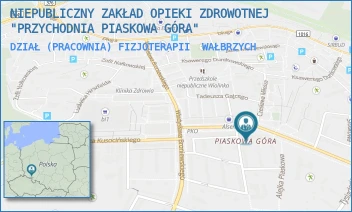DZIAŁ (PRACOWNIA) FIZJOTERAPII - NIEPUBLICZNY ZAKŁAD OPIEKI ZDROWOTNEJ "PRZYCHODNIA PIASKOWA GÓRA" - UL. GŁÓWNA 4,  WAŁBRZYCH