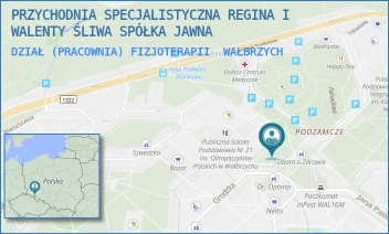 DZIAŁ (PRACOWNIA) FIZJOTERAPII - PRZYCHODNIA SPECJALISTYCZNA REGINA I WALENTY ŚLIWA SPÓŁKA JAWNA - UL. GRODZKA 73,  WAŁBRZYCH