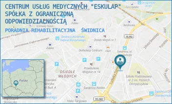 PORADNIA REHABILITACYJNA - CENTRUM USŁUG MEDYCZNYCH "ESKULAP" SPÓŁKA Z OGRANICZONĄ ODPOWIEDZIALNOŚCIĄ - ZAMENHOFA 47,  ŚWIDNICA