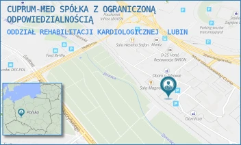 ODDZIAŁ REHABILITACJI KARDIOLOGICZNEJ - CUPRUM-MED SPÓŁKA Z OGRANICZONĄ ODPOWIEDZIALNOŚCIĄ - UL. MARII SKŁODOWSKIEJ-CURIE 70,  LUBIN