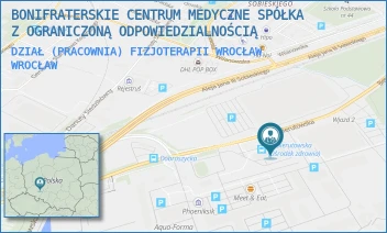 DZIAŁ (PRACOWNIA) FIZJOTERAPII WROCŁAW - BONIFRATERSKIE CENTRUM MEDYCZNE SPÓŁKA Z OGRANICZONĄ ODPOWIEDZIALNOŚCIĄ - BIERUTOWSKA 63,  WROCŁAW