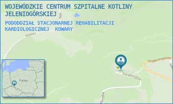 PODODDZIAŁ STACJONARNEJ REHABILITACJI KARDIOLOGICZNEJ - WOJEWÓDZKIE CENTRUM SZPITALNE KOTLINY JELENIOGÓRSKIEJ - UL. SANATORYJNA 27,  KOWARY