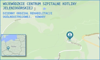 DZIENNY ODDZIAŁ REHABILITACJI OGÓLNOUSTROJOWEJ. - WOJEWÓDZKIE CENTRUM SZPITALNE KOTLINY JELENIOGÓRSKIEJ - UL. SANATORYJNA 27,  KOWARY