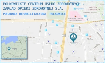 PORADNIA REHABILITACYJNA - POLKOWICKIE CENTRUM USŁUG ZDROWOTNYCH - ZAKŁAD OPIEKI ZDROWOTNEJ S.A. - UL. MŁYŃSKA 4,  POLKOWICE