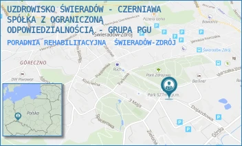 PORADNIA REHABILITACYJNA - UZDROWISKO ŚWIERADÓW - CZERNIAWA SPÓŁKA Z OGRANICZONĄ ODPOWIEDZIALNOŚCIĄ - GRUPA PGU - UL. MARSZ. JÓZEFA PIŁSUDSKIEGO 33,  ŚWIERADÓW-ZDRÓJ