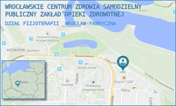 DZIAŁ FIZJOTERAPII - WROCŁAWSKIE CENTRUM ZDROWIA SAMODZIELNY PUBLICZNY ZAKŁAD OPIEKI ZDROWOTNEJ - UL. CELTYCKA 15/17,  WROCŁAW-FABRYCZNA