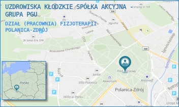 DZIAŁ (PRACOWNIA) FIZJOTERAPII - UZDROWISKA KŁODZKIE SPÓŁKA AKCYJNA - GRUPA PGU - UL. PARKOWA 4,  POLANICA-ZDRÓJ