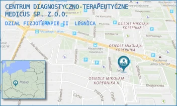 DZIAŁ FIZJOTERAPII II - CENTRUM DIAGNOSTYCZNO-TERAPEUTYCZNE MEDICUS SP. Z O.O. - UL. JANA HEWELIUSZA 7/M,  LEGNICA