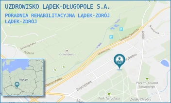 PORADNIA REHABILITACYJNA LĄDEK-ZDRÓJ - UZDROWISKO LĄDEK-DŁUGOPOLE S.A. - UL. WOLNOŚCI 2,  LĄDEK-ZDRÓJ