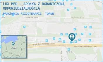 PRACOWNIA FIZJOTERAPII - LUX MED - SPÓŁKA Z OGRANICZONĄ ODPOWIEDZIALNOŚCIĄ - MARII SKŁODOWSKIEJ-CURIE 73,  TORUŃ