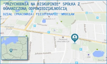 DZIAŁ (PRACOWNIA) FIZJOTERAPII - "PRZYCHODNIA NA BISKUPINIE" SPÓŁKA Z OGRANICZONĄ ODPOWIEDZIALNOŚCIĄ - UL. KAROLA OLSZEWSKIEGO 21,  WROCŁAW