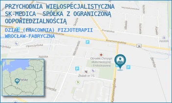 DZIAŁ (PRACOWNIA) FIZJOTERAPII - PRZYCHODNIA WIELOSPECJALISTYCZNA SK-MEDICA  SPÓŁKA Z OGRANICZONĄ ODPOWIEDZIALNOŚCIĄ - UL. KAMIENNOGÓRSKA 10,  WROCŁAW-FABRYCZNA