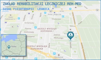 DZIAŁ FIZJOTERAPII - ZAKŁAD REHABILITACJI LECZNICZEJ REH-MED - UL. JOWISZA 1A,  LEGNICA