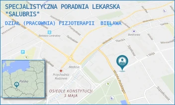 DZIAŁ (PRACOWNIA) FIZJOTERAPII - SPECJALISTYCZNA PORADNIA LEKARSKA "SALUBRIS" - UL. 1 MAJA 6,  BIELAWA