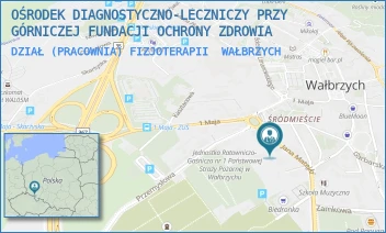 DZIAŁ (PRACOWNIA) FIZJOTERAPII - OŚRODEK DIAGNOSTYCZNO-LECZNICZY PRZY GÓRNICZEJ FUNDACJI OCHRONY ZDROWIA - UL. MATEJKI 5A,  WAŁBRZYCH