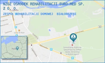 ZESPÓŁ REHABILITACJI DOMOWEJ - NZOZ OŚRODEK REHABILITACJI EURO-MED SP. Z O. O. - SPACEROWA 10A,  BIAŁOBRZEGI