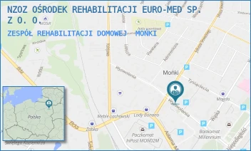 ZESPÓŁ REHABILITACJI DOMOWEJ - NZOZ OŚRODEK REHABILITACJI EURO-MED SP. Z O. O. - WYZWOLENIA 16,  MOŃKI