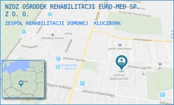 ZESPÓŁ REHABILITACJI DOMOWEJ - NZOZ OŚRODEK REHABILITACJI EURO-MED SP. Z O. O. - UL. LIGONIA 14A,  KLUCZBORK