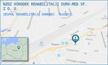 ZESPÓŁ REHABILITACJI DOMOWEJ - NZOZ OŚRODEK REHABILITACJI EURO-MED SP. Z O. O. - WARSZAWSKA 21,  TŁUSZCZ