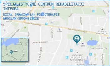 DZIAŁ (PRACOWNIA) FIZJOTERAPII - SPECJALISTYCZNE CENTRUM REHABILITACJI INTEGRA - UL. KAROLA OLSZEWSKIEGO 23B,  WROCŁAW-ŚRÓDMIEŚCIE