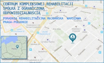 PORADNIA REHABILITACYJNA MAJDAŃSKA - CENTRUM KOMPLEKSOWEJ REHABILITACJI SPÓŁKA Z OGRANICZONĄ ODPOWIEDZIALNOŚCIĄ - MAJDAŃSKA 12,  WARSZAWA PRAGA-POŁUDNIE