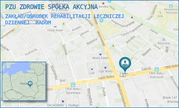 ZAKŁAD/OŚRODEK REHABILITACJI LECZNICZEJ DZIENNEJ - PZU ZDROWIE SPÓŁKA AKCYJNA - 1905 ROKU 20,  RADOM