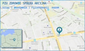 DZIAŁ ( PRACOWNIA ) FIZJOTERAPII - PZU ZDROWIE SPÓŁKA AKCYJNA - 1905 ROKU 20,  RADOM
