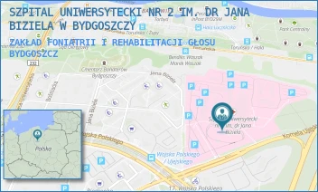 ZAKŁAD FONIATRII I REHABILITACJI GŁOSU - SZPITAL UNIWERSYTECKI NR 2 IM. DR JANA BIZIELA W BYDGOSZCZY - UJEJSKIEGO 75,  BYDGOSZCZ