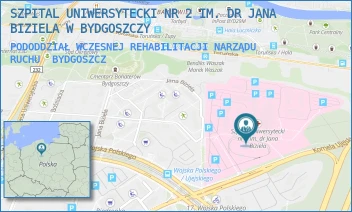 PODODDZIAŁ WCZESNEJ REHABILITACJI NARZĄDU RUCHU - SZPITAL UNIWERSYTECKI NR 2 IM. DR JANA BIZIELA W BYDGOSZCZY - UJEJSKIEGO 75,  BYDGOSZCZ