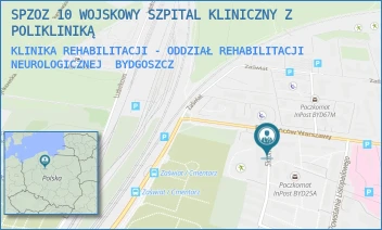 KLINIKA REHABILITACJI - ODDZIAŁ REHABILITACJI NEUROLOGICZNEJ - SPZOZ 10 WOJSKOWY SZPITAL KLINICZNY Z POLIKLINIKĄ - POWSTAŃCÓW WARSZAWY 5,  BYDGOSZCZ