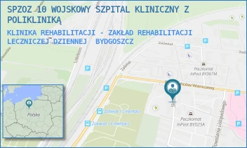 KLINIKA REHABILITACJI - ZAKŁAD REHABILITACJI LECZNICZEJ DZIENNEJ - SPZOZ 10 WOJSKOWY SZPITAL KLINICZNY Z POLIKLINIKĄ - POWSTAŃCÓW WARSZAWY 5,  BYDGOSZCZ