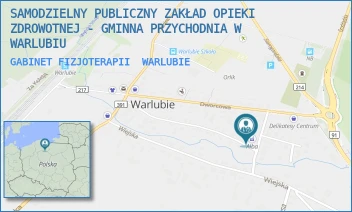 GABINET FIZJOTERAPII - SAMODZIELNY PUBLICZNY ZAKŁAD OPIEKI ZDROWOTNEJ - GMINNA PRZYCHODNIA W WARLUBIU - BŁ. S. MARII HELIODORY 2,  WARLUBIE