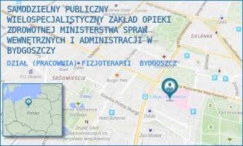 DZIAŁ (PRACOWNIA) FIZJOTERAPII - SAMODZIELNY PUBLICZNY WIELOSPECJALISTYCZNY ZAKŁAD OPIEKI ZDROWOTNEJ MINISTERSTWA SPRAW WEWNĘTRZNYCH I ADMINISTRACJI W BYDGOSZCZY - MARKWARTA 4-6,  BYDGOSZCZ