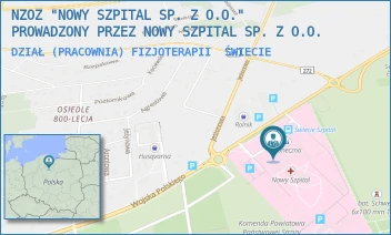 DZIAŁ (PRACOWNIA) FIZJOTERAPII - NOWY SZPITAL SPÓŁKA Z OGRANICZONĄ ODPOWIEDZIALNOŚCIĄ - WOJSKA POLSKIEGO 126,  ŚWIECIE