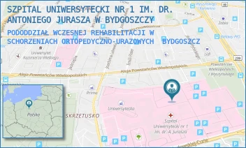 PODODDZIAŁ WCZESNEJ REHABILITACJI W SCHORZENIACH ORTOPEDYCZNO-URAZOWYCH - SZPITAL UNIWERSYTECKI NR 1 IM. DR. ANTONIEGO JURASZA W BYDGOSZCZY - MARII SKŁODOWSKIEJ-CURIE 9,  BYDGOSZCZ