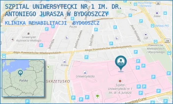 KLINIKA REHABILITACJI - SZPITAL UNIWERSYTECKI NR 1 IM. DR. ANTONIEGO JURASZA W BYDGOSZCZY - MARII SKŁODOWSKIEJ-CURIE 9,  BYDGOSZCZ