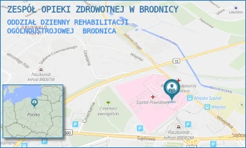 ODDZIAŁ DZIENNY REHABILITACJI OGÓLNOUSTROJOWEJ - ZESPÓŁ OPIEKI ZDROWOTNEJ W BRODNICY - WIEJSKA 9,  BRODNICA