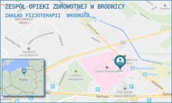 ZAKŁAD FIZJOTERAPII - ZESPÓŁ OPIEKI ZDROWOTNEJ W BRODNICY - WIEJSKA 9,  BRODNICA