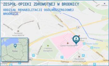 ODDZIAŁ REHABILITACJI OGÓLNOUSTROJOWEJ - ZESPÓŁ OPIEKI ZDROWOTNEJ W BRODNICY - WIEJSKA 9,  BRODNICA