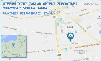 PRACOWNIA FIZJOTERAPII - NIEPUBLICZNY ZAKŁAD OPIEKI ZDROWOTNEJ MURZYŃSCY SPÓŁKA JAWNA - MATEJKI 6,  KOWAL