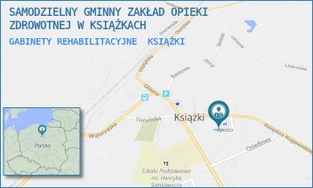 GABINETY REHABILITACYJNE - SAMODZIELNY GMINNY ZAKŁAD OPIEKI ZDROWOTNEJ W KSIĄŻKACH - KS.KUJAWSKIEGO 8,  KSIĄŻKI