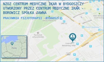 PRACOWNIA FIZJOTERAPII - NZOZ CENTRUM MEDYCZNE IKAR W BYDGOSZCZY UTWORZONY PRZEZ CENTRUM MEDYCZNE IKAR - BOROWICZ SPÓŁKA JAWNA - SZUBIŃSKA 32,  BYDGOSZCZ