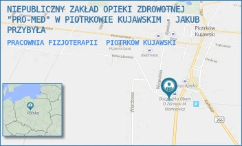 PRACOWNIA FIZJOTERAPII - NIEPUBLICZNY ZAKŁAD OPIEKI ZDROWOTNEJ "PRO-MED" W PIOTRKOWIE KUJAWSKIM - JAKUB PRZYBYŁA - STRAŻACKA 2,  PIOTRKÓW KUJAWSKI